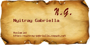 Nyitray Gabriella névjegykártya